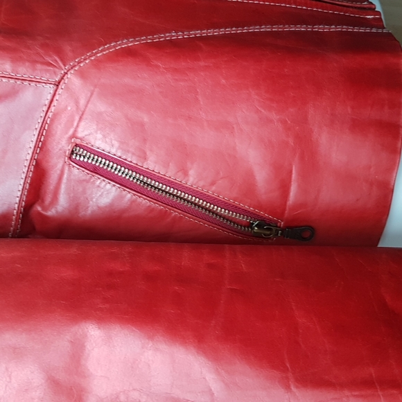 Red Leather Rider's Jacket - Picture 5 of 9
